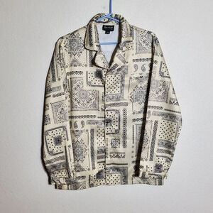 DOGG SUPPLY by SNOOP DOGG, Poly Satin Men's Pajama Lounge Shirt.  Size Small